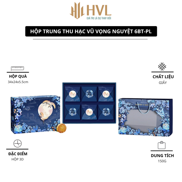 Hộp 2 bánh Trung Thu hoạ tiết - Tứ Đại Hoa Xanh Lá