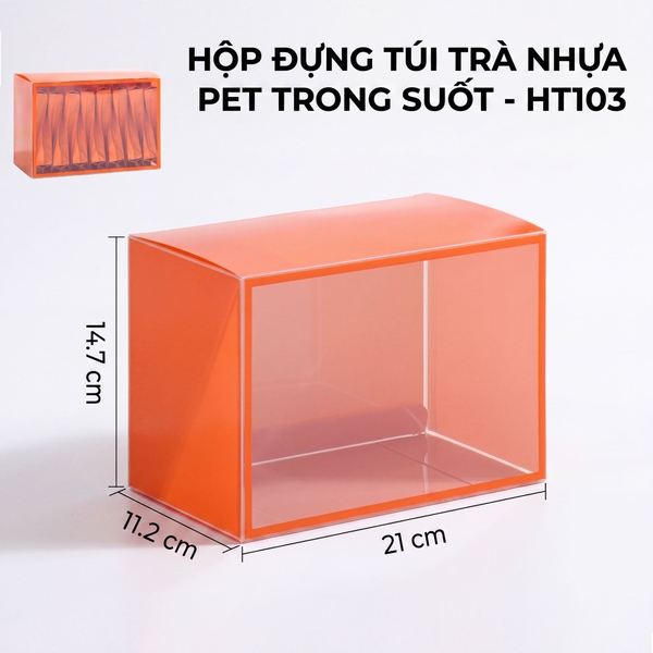 Hộp Đựng Túi Trà Nhựa PET Trong Suốt HT103 - Cao Cấp & Kháng Khuẩn