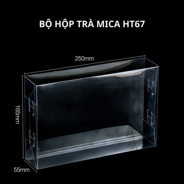 Bộ Hộp Trà MICA HT67 Cao Cấp - Thiết Kế Trong Suốt Sang Trọng