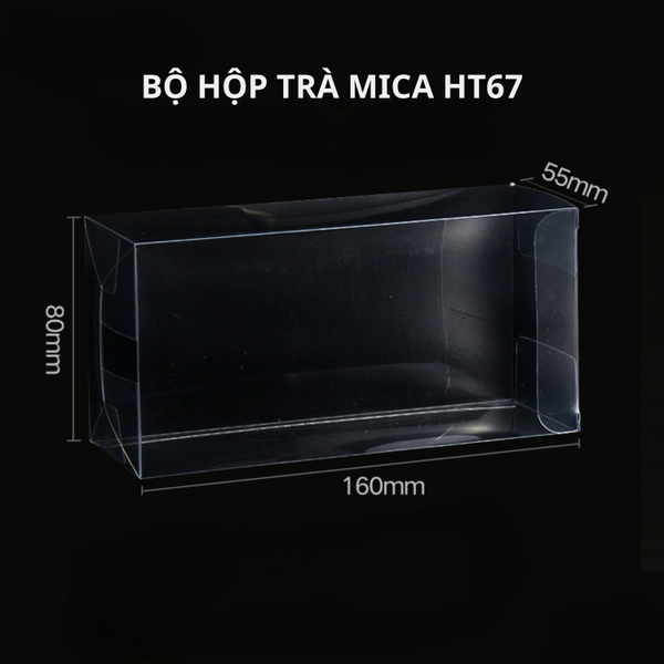 Bộ Hộp Trà MICA HT67 Cao Cấp - Thiết Kế Trong Suốt Sang Trọng