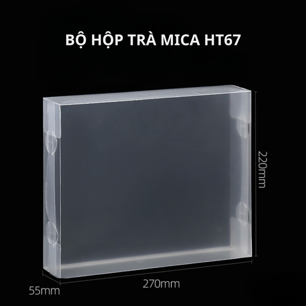 Bộ Hộp Trà MICA HT67 Cao Cấp - Thiết Kế Trong Suốt Sang Trọng