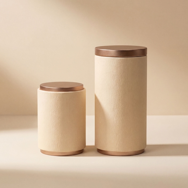 Hộp Trà Giấy Trụ Tròn Nắp Thiếc HT68 HVL- Thiết Kế Eco Cao Cấp