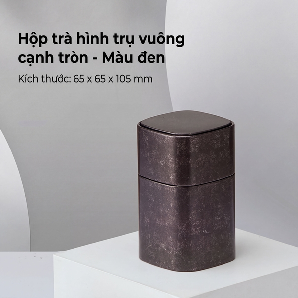 Hộp Trà Hình Trụ Vuông Cạnh Tròn HT69 HVL - Thiết Kế Hiện Đại, Sang Trọng