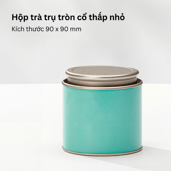 Hộp Trà Thiếc Trụ Tròn Cổ Thấp HT70 - Đa Dạng Kích Thước & Màu Sắc