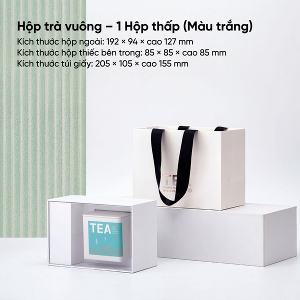 Bộ Hộp Trà Quà Tặng HT89 - Đa Dạng Kích Thước, Màu Sắc | HVL
