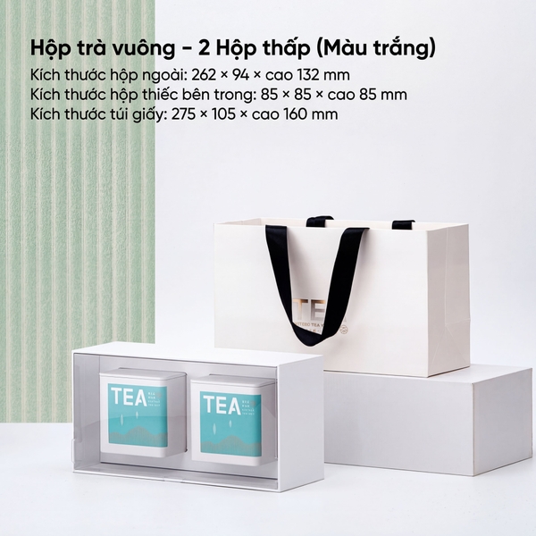 Bộ Hộp Trà Quà Tặng HT89 - Đa Dạng Kích Thước, Màu Sắc | HVL