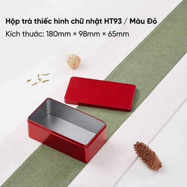 Hộp Thiếc Chữ Nhật HT93 Cao Cấp HVL - Đựng Bánh & Quà Tặng