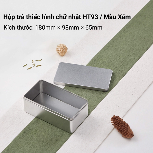 Hộp Thiếc Chữ Nhật HT93 Cao Cấp HVL - Đựng Bánh & Quà Tặng