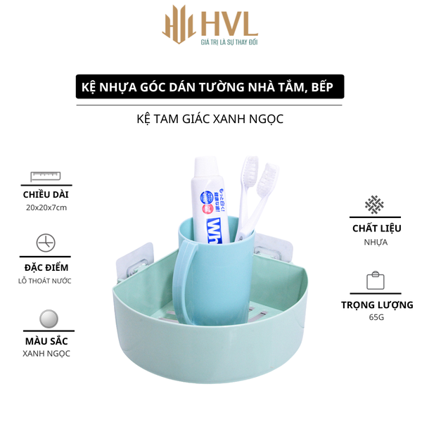 Kệ nhựa góc dán tường nhà tắm, bếp