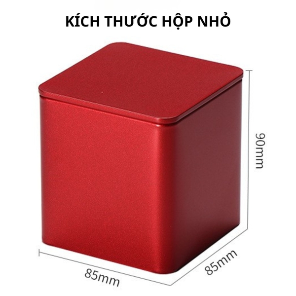 Hộp Đựng Trà Vuông Ánh Nhũ Cao Cấp HVL - Hũ Thiếc Sang Trọng 2026
