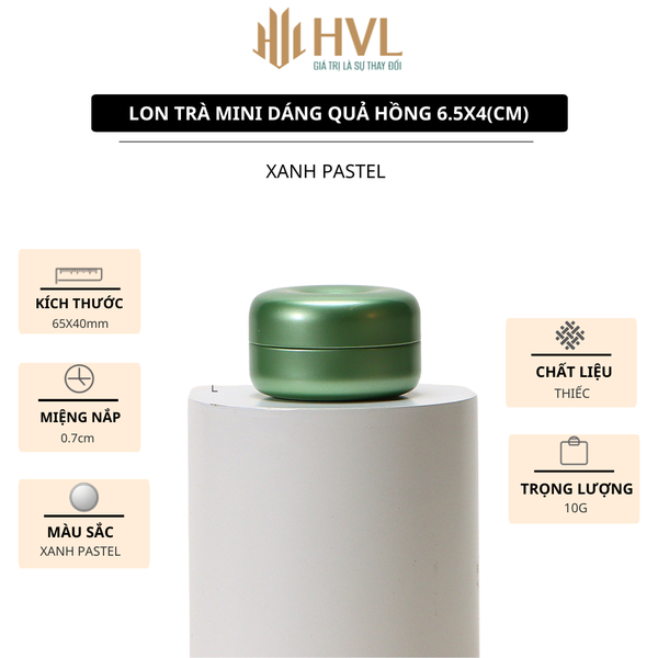 Lon trà mini dáng quả hồng 6.5x4(cm)