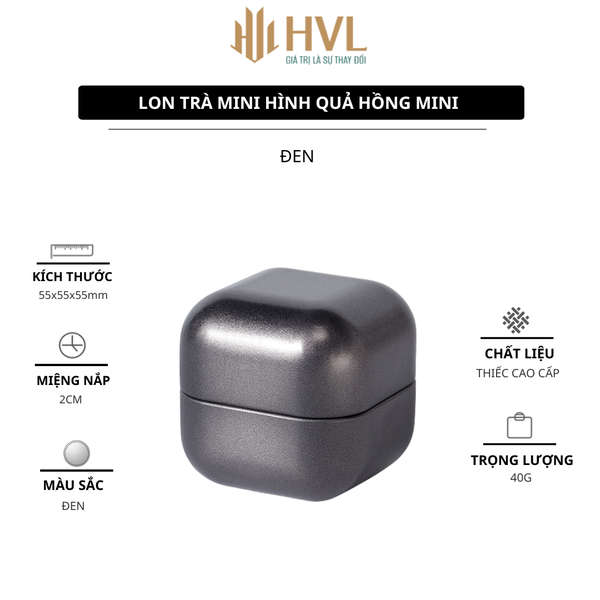 Lon trà thiếc hình quả hồng mini, hộp đựng trà nhỏ gọn mẫu mới - HVL TEA