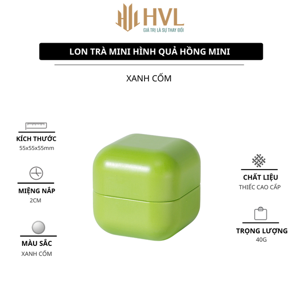 Lon trà thiếc hình quả hồng mini, hộp đựng trà nhỏ gọn mẫu mới - HVL TEA