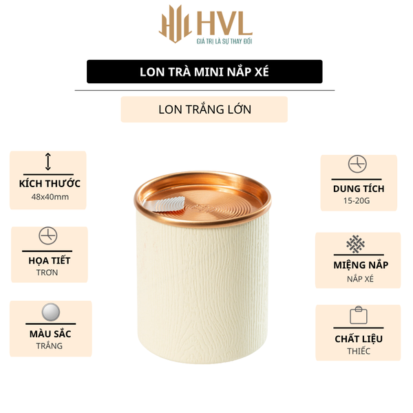 Hộp đựng trà, lon mini đựng trà nắp xé - HVL TEA