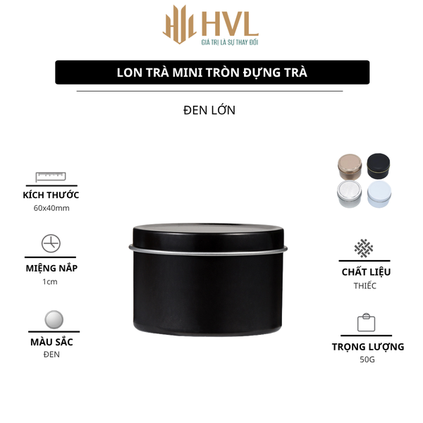 Lon trà mini tròn đựng trà