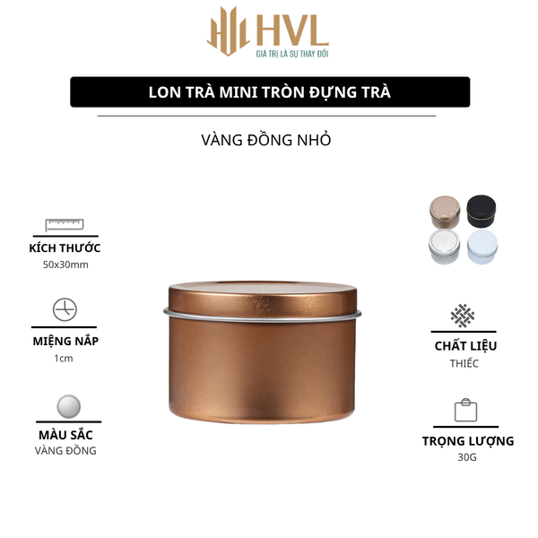 Lon trà mini tròn đựng trà