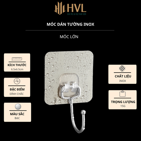 Móc dán tường inox