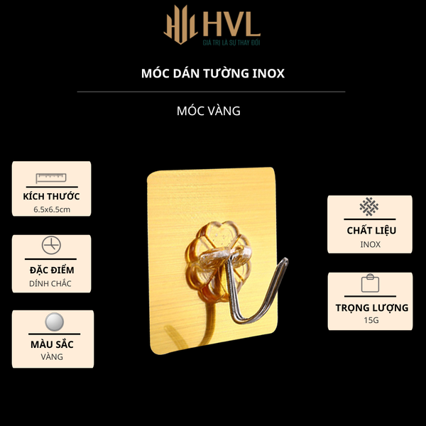 Móc dán tường inox