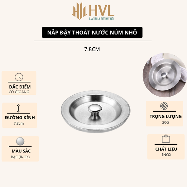 Nắp đậy thoát nước núm nhỏ
