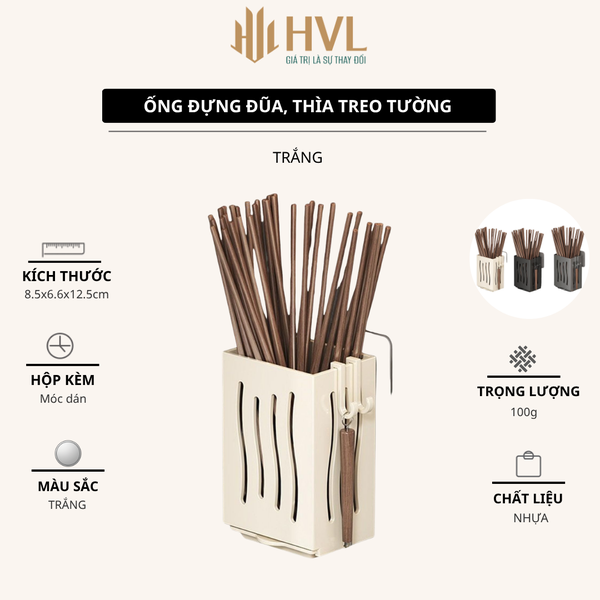 Ống đựng đũa, thìa treo tường