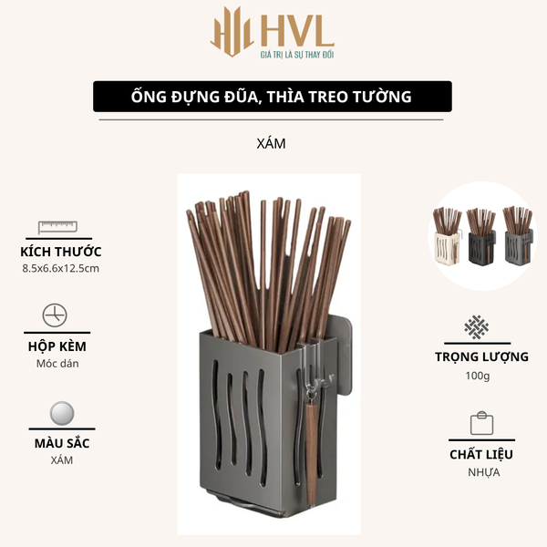 Ống đựng đũa, thìa treo tường