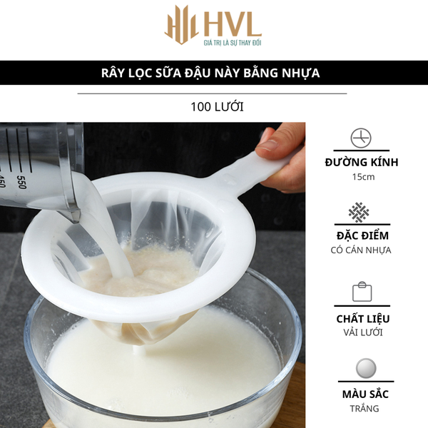 Rây lọc sữa đậu này bằng nhựa