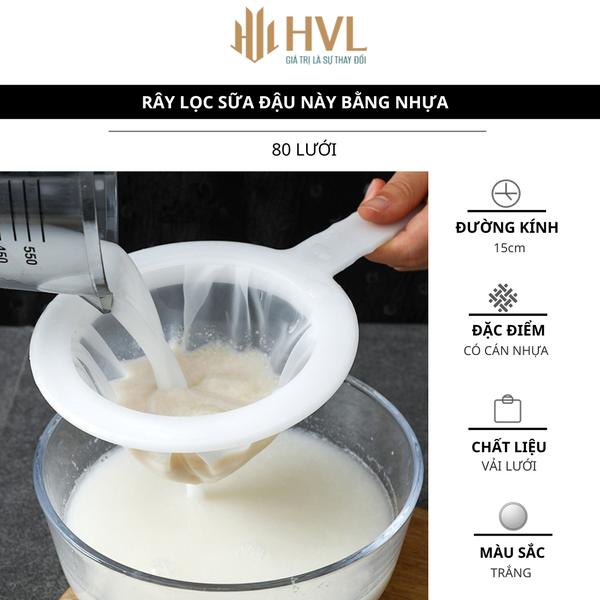 Rây lọc sữa đậu này bằng nhựa