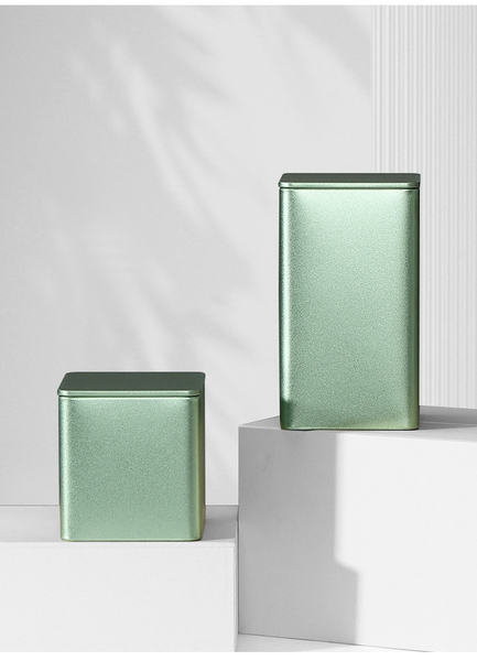 Hộp Đựng Trà Vuông Ánh Nhũ Cao Cấp HVL - Hũ Thiếc Sang Trọng 2026