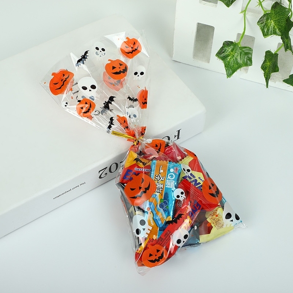 Túi đựng bánh/kẹo, túi đựng quà chủ đề Halloween trong suốt,13*27, 50 túi/sp - VUA BAO BÌ