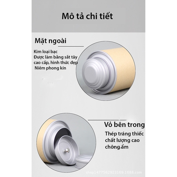 Hộp đựng trà, cà phê các loại đồ khô hình chiếc phích mini, kèm túi - HVL TEA