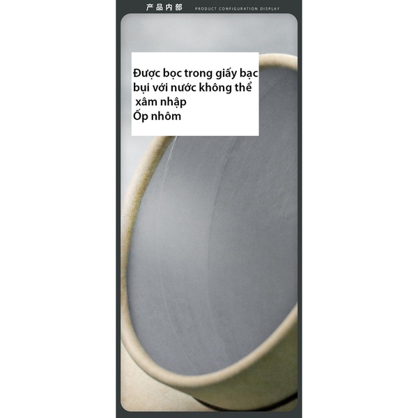 Hộp đựng trà, các loại hạt, đồ khô bằng giấy kraft nắp đen - HVL TEA