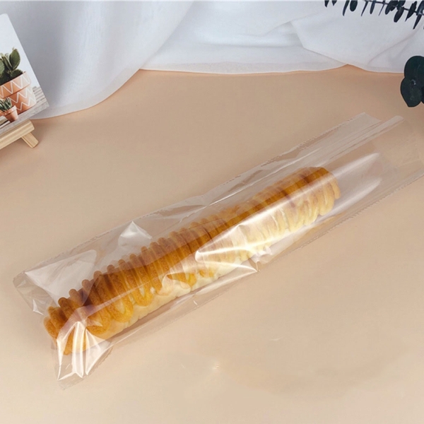 Túi đựng bánh mỳ dài trong suốt có dây buộc kim loại