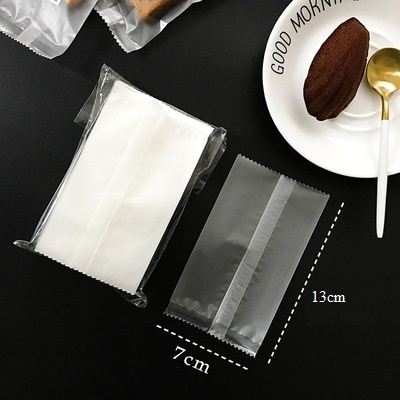 Túi đựng bánh kẹo thanh rong biển hàn miệng đựng bánh kẹo trắng mờ, kích thước 7x12- bao bì bánh kẹo - VUA BAO BÌ