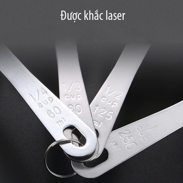 Bộ cup đong, thìa đong định lượng thành phẩm làm bánh - HVL TEA