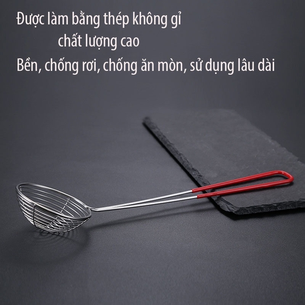 Muôi múc trân châu, topping trà sữa tay cầm đỏ - HVL TEA