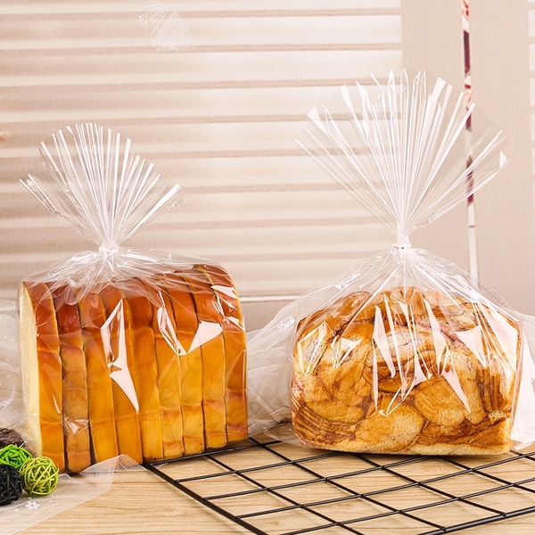 Túi đựng bánh mỳ dài trong suốt có dây buộc kim loại