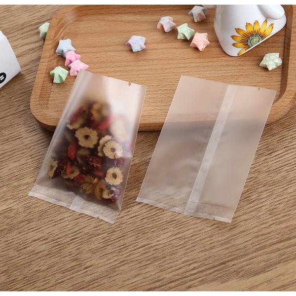 Túi đựng bánh kẹo thanh rong biển hàn miệng đựng bánh kẹo trắng mờ, kích thước 7x12- bao bì bánh kẹo - VUA BAO BÌ