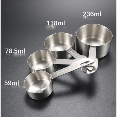 Bộ cup đong, thìa đong định lượng thành phẩm làm bánh - HVL TEA