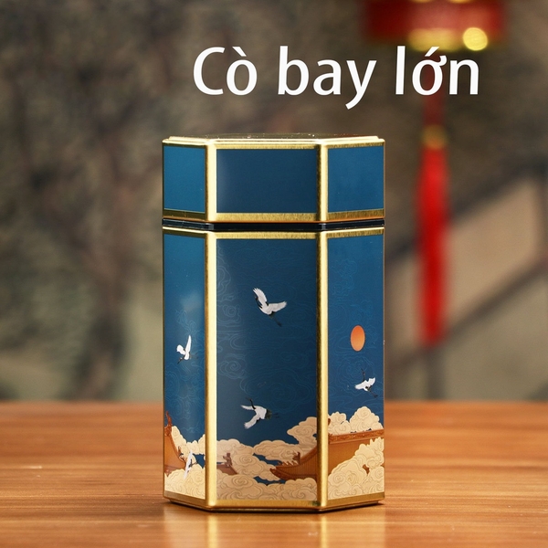 Hộp đựng trà lục giác, bằng thép cao cấp - HVL TEA
