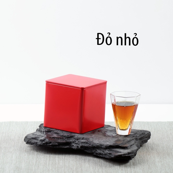 Hộp thiếc đựng trà hình hộp vuông, nhiều màu - HVL TEA