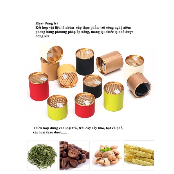 Hộp đựng trà, lon mini đựng trà nắp xé - HVL TEA