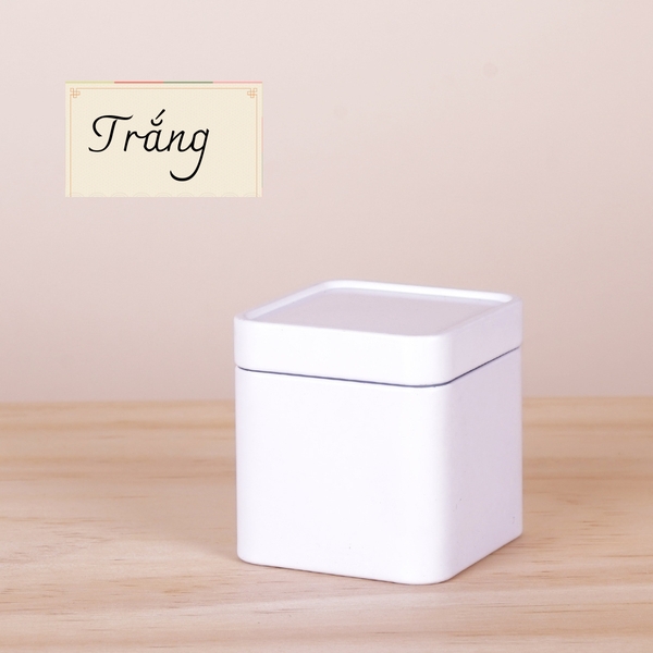 Hộp Đựng Trà Thiếc Cao Cấp Hình Vuông 2 Lớp - Hộp Trà HVL