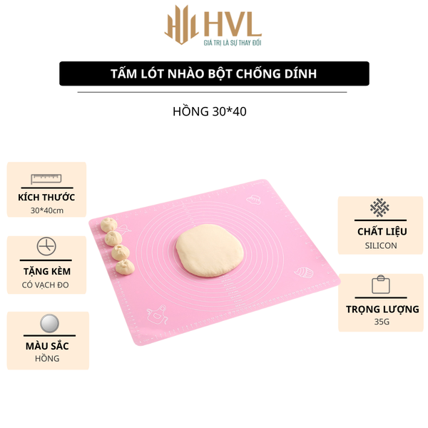 Tấm lót nhào bột chống dính - Xanh 40x50