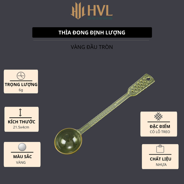 Thìa đong nâu múc bột, múc sốt hoa quả - muỗng đong nâu định lượng 10/15 gram - HVL TEA