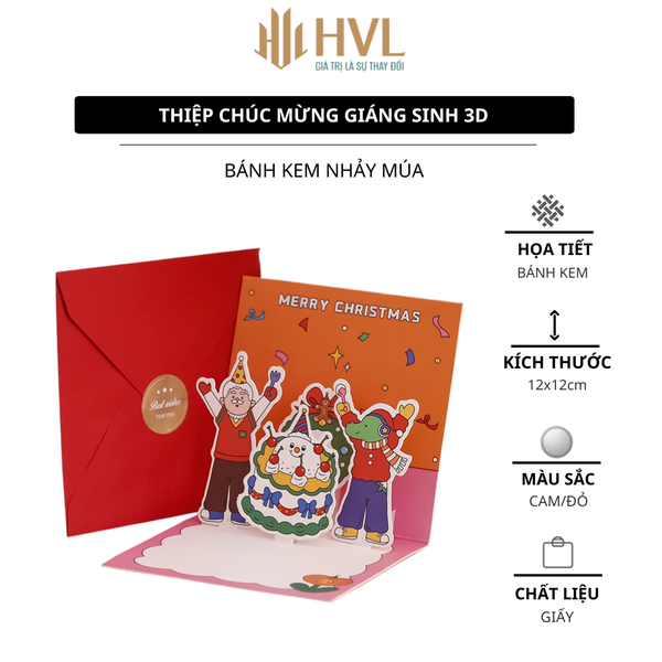 Thiệp chúc mừng Giáng Sinh 3D