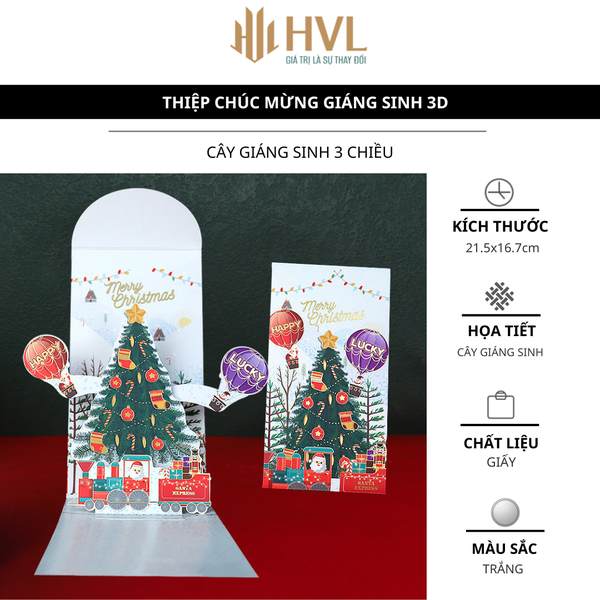 Thiệp chúc mừng Giáng Sinh 3D
