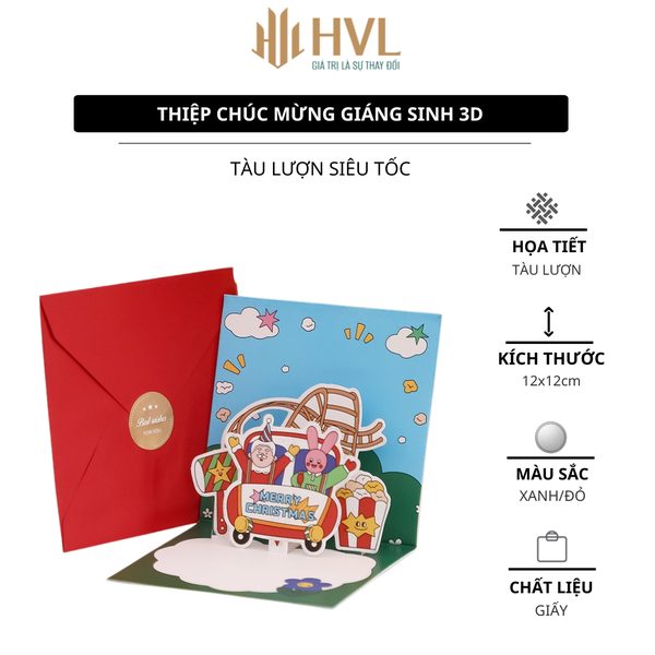 Thiệp chúc mừng Giáng Sinh 3D