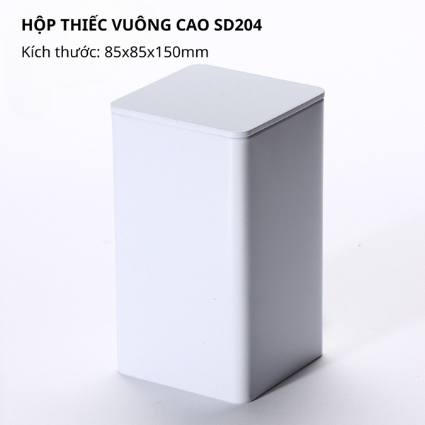 Hộp Đựng Trà Vuông Ánh Nhũ Cao Cấp HVL - Hũ Thiếc Sang Trọng 2026