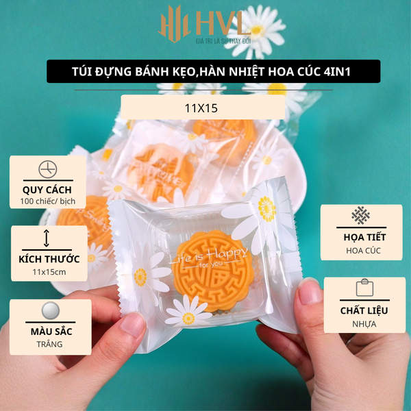 100 Túi Đựng Bánh Trung Thu, Bao Bì Đựng Trà Nhiều Kích Thước, Họa Tiết Đẹp - VUA BAO BÌ