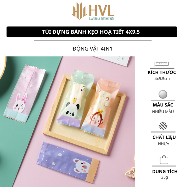 Túi đựng bánh kẹo hoạ tiết hàn nhiệt